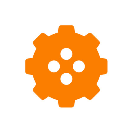Gear combined with shirt button, vector logo icon designのイラスト素材