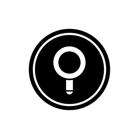 Magnifier icon design, loupe  logo icon vector, magnifying glass symbolのイラスト素材