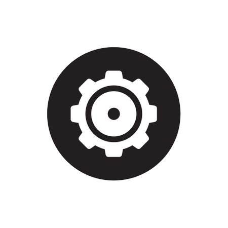 Cogwheel icon design, gear logo illustration vectorのイラスト素材
