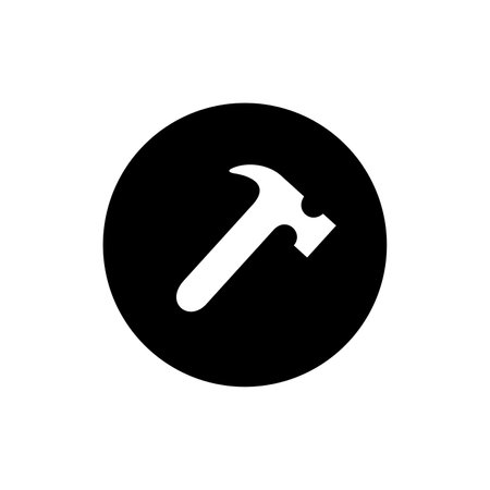Hammer tool logo icon, repair or renovation conceptのイラスト素材