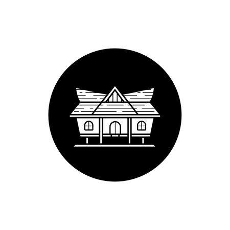 Kajang leko house logo icon, traditional house from Jambi Indonesiaのイラスト素材