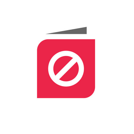 Prohibition book logo icon design template vectorのイラスト素材