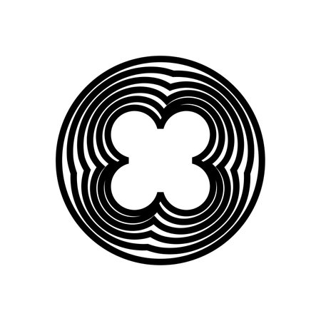 Abstract clover leaf logo icon design template elementsのイラスト素材