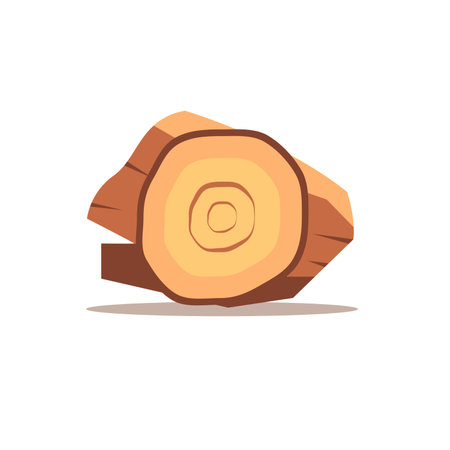 Wood vector illustration, tree trunk rings illustrationのイラスト素材