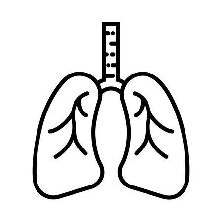 Lungs icon vector illustration design, line art style iconのイラスト素材