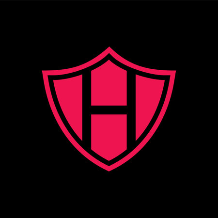 Letter H Shield icon design template elementsのイラスト素材
