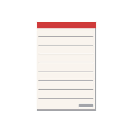 Notepad vector illustration. paper note in flat design style, document clipartのイラスト素材