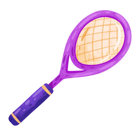 Tennis racket vector illustration isolated on white backgroundのイラスト素材