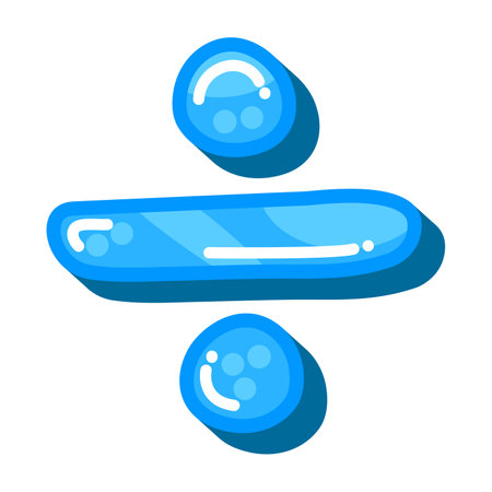 Division sign vector illustration, cute 3d mathematical symbolのイラスト素材