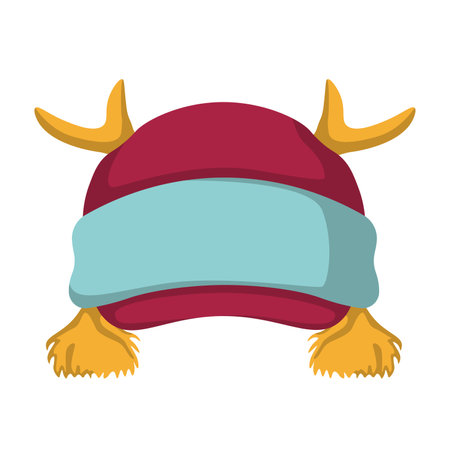 Deer horn knitted hat vector illustrationのイラスト素材