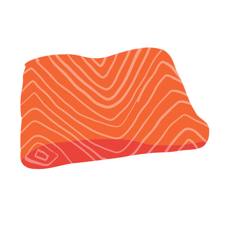 Tuna meat vector illustration, isolated on white backgroundのイラスト素材