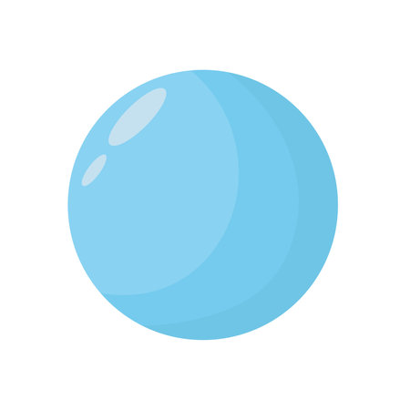 Simple bubble icon vector image, blue water droplet illustration, soap bubble icon, circle water drop isolated on white backgroundのイラスト素材