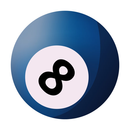Billiard ball vector illustration, number 8 eight pool ball clip art image, isolated on white...