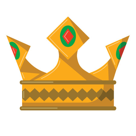Crown clip art, crown vector art, clip art crown, royal crown icon flat illustration, isolated on white backgroundのイラスト素材
