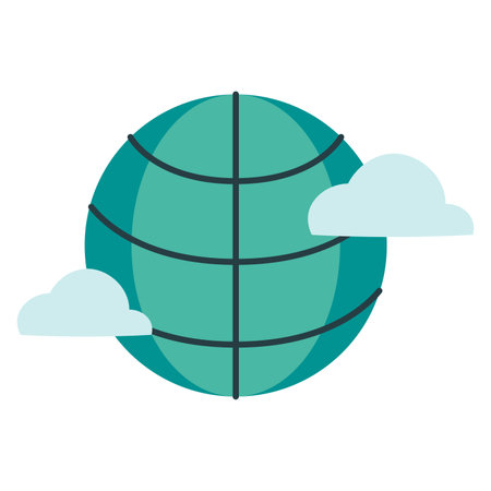 Globe icon vector flat illustration, earth clip art, globe clip art, clip art earthのイラスト素材