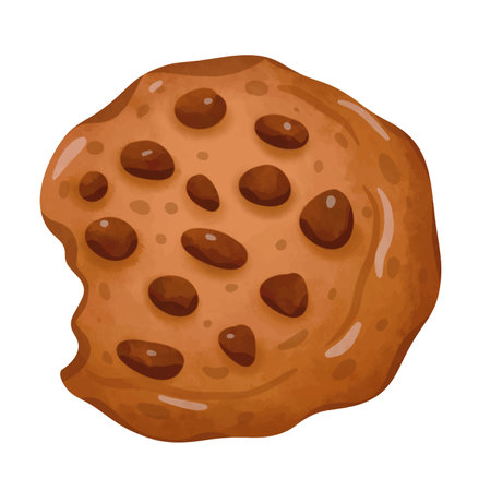 Cookies clip art, cookie clip art, biscuit clip art, chocolate chip cookie, clip art biscuits, cartoon biscuit illustration vector, hand drawn watercolor painting styleのイラスト素材