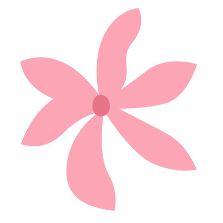 Pink flower head vector illustration. Pink flower clip art. Perfect for spring themed designs, greeting cards, floral patterns, and decorative elements.のイラスト素材