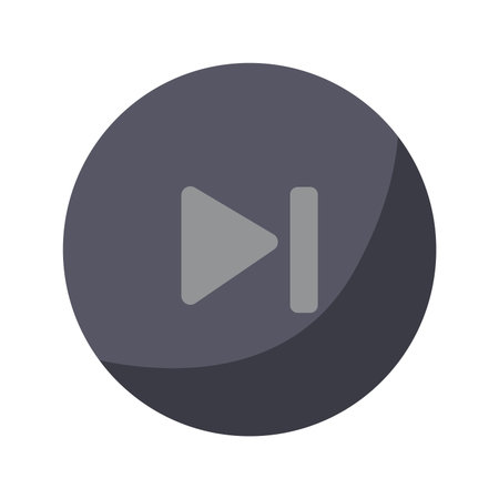 Next skip button icon, next track video icon, skip forward media player button, forward skip button,...