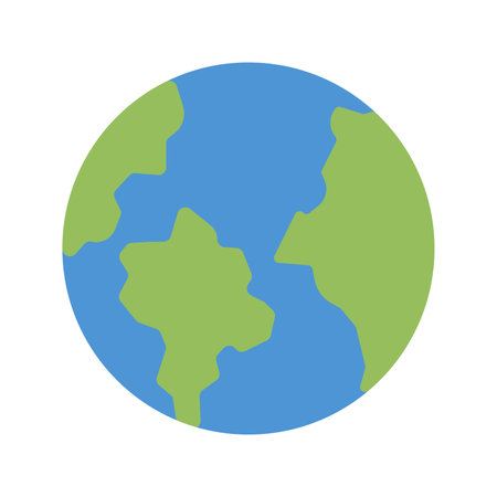 Earth vector art, earth clip art, clip art earth, globe clip art, clipart of a globe, flat design vector illustration, isolated on white backgroundのイラスト素材