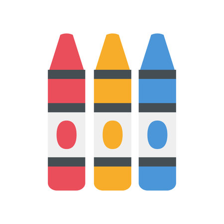 Crayon vector art, crayons clip art, crayon clip art, color crayons clip art, flat design vector illustration, isolated on white backgroundのイラスト素材