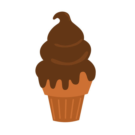 Ice cream vector, ice cream clip art, clip art ice cream, flat design vector illustration, isolated on white backgroundのイラスト素材