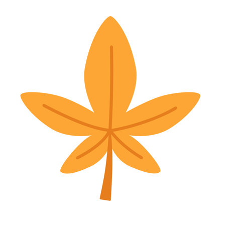 Autumn leaf vector, leaf clip art, fall leaf clip art, clip art leaf, flat design vector illustration, isolated on white backgroundのイラスト素材