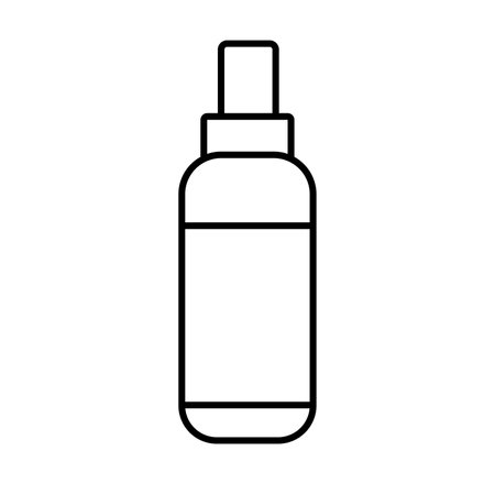 Spray bottle clip art, medical spray bottles vector illustration, medicine spray bottle in line art style, beauty product pump containerのイラスト素材