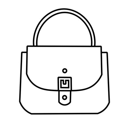 Handbag vector, handbag clip art, handbag line art vector, hand bag vectorのイラスト素材