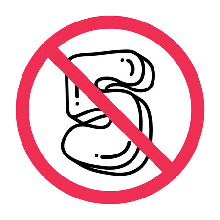 Forbidden number 5 sign. No number five symbol. Vector illustration design elementsのイラスト素材