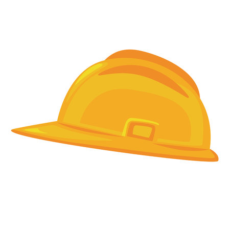 Construction safety helmet vector clip art for engineering, worker, and project iconのイラスト素材