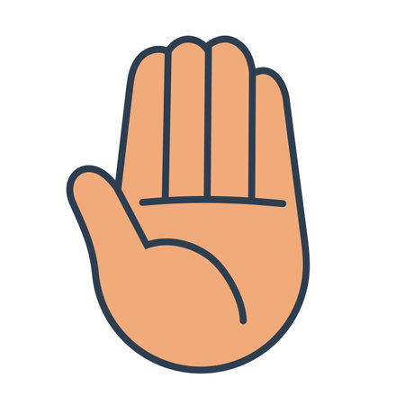 Hand icon vector illustration, hand clip art, clip art hand, flat vector illustrationのイラスト素材