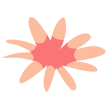 Pink flower head vector design element for botanical and floral decorationのイラスト素材