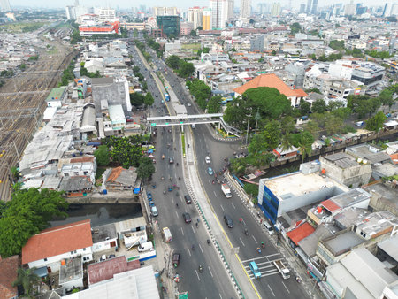 View from the top of the building in Bangkok.の写真素材