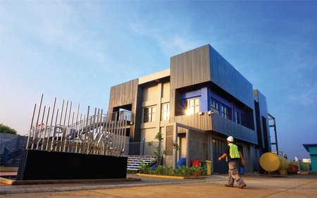 construction of a modern building in the city, asian architectureの写真素材