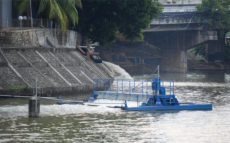 Boat on the Chao Phraya Riverの写真素材
