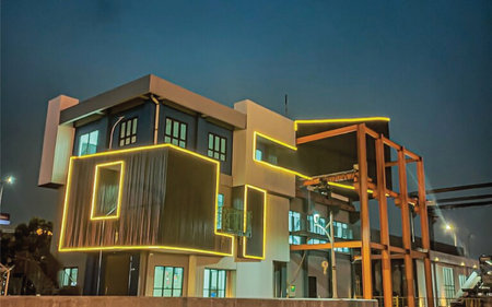 The modern buildingの写真素材