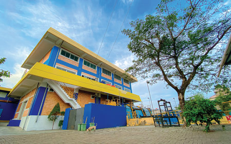 The building of the schoolの写真素材