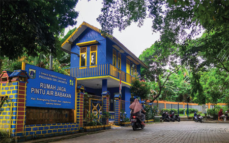 Colorful wooden houseの写真素材