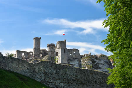 Ogrodzieniec castle - 14th century royal castle, reconstucted in the XXI century, siutated on southern Polandの写真素材