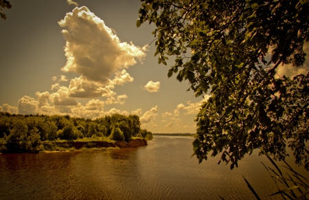 Golden skyの写真素材