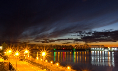 Night quayの写真素材