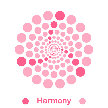 Simple harmony spiral  conception, 2d illustration, vector, eps 8のイラスト素材