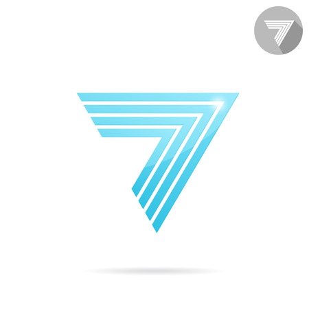 Arrow logo template, 3d illustration, isolated on white, vector, eps 10のイラスト素材