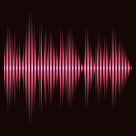 Equalizer bar, Eq abstract, glow effect, 2d vector on dark backgroundのイラスト素材
