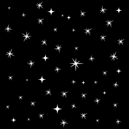 Star background, seamless pattern, 2d vectorのイラスト素材