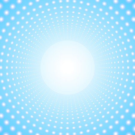 Abstract circular portal, clipping mask, 3d vector on blue gradient backgroundのイラスト素材