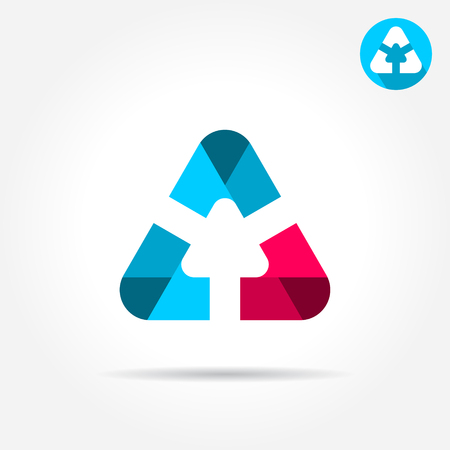 Delta letter icon with smooth rounded edges, 2d vector icon, illustration on grey backgroundのイラスト素材