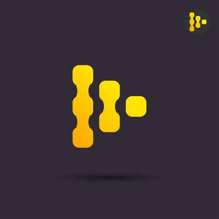 Next abstract sign, golden arrow icon, 2d vector illustration on dark backgroundのイラスト素材