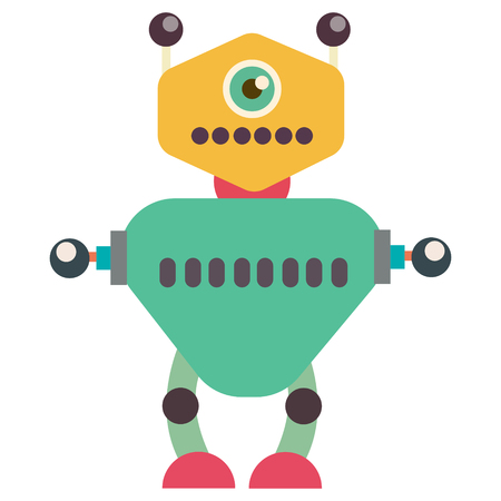 robot icon design Vector illustration.のイラスト素材
