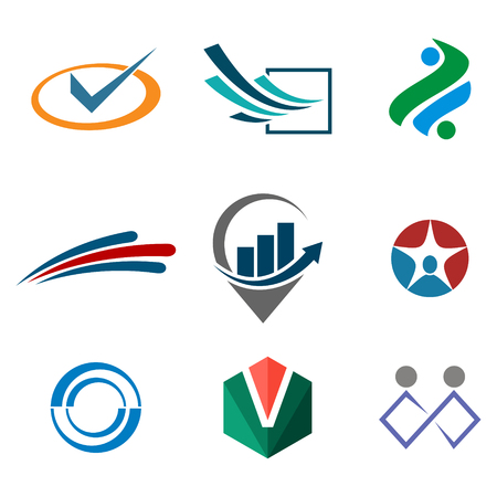 business logo setのイラスト素材